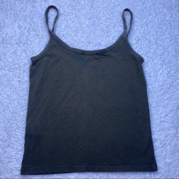 Forever 21 Army Green Cropped Tank Medium - Picture 3 of 7